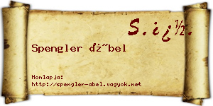 Spengler Ábel névjegykártya